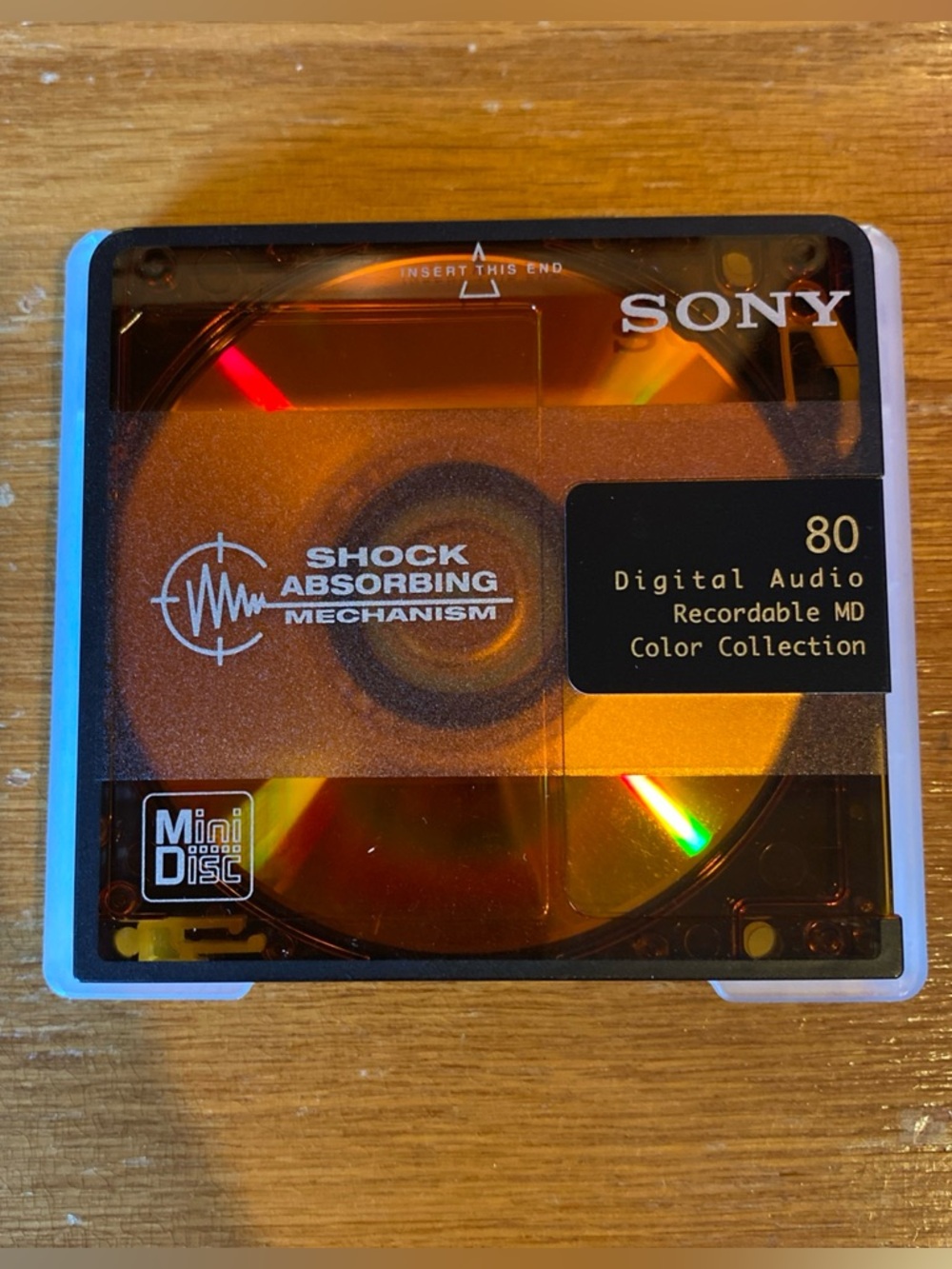Sony 80 min MD Digital Recording Mini Disc Color Collection Orange Used